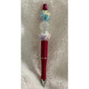'Pretty In Pink' Carved Flower Beaded Pen