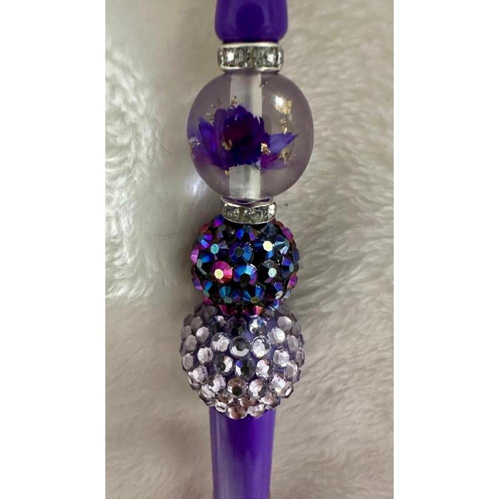 Purple Kaleidoscope Beaded Pen