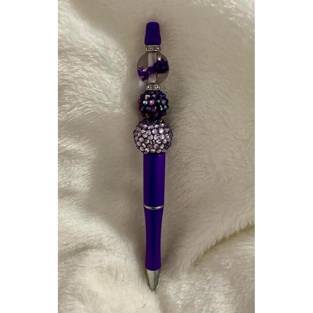 Purple Kaleidoscope Beaded Pen