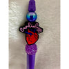 Purple Sugar-Bead Beaded Pen