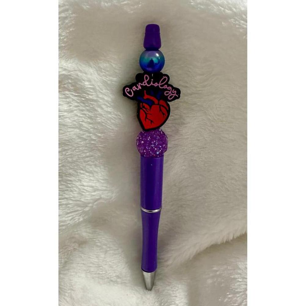 Purple Sugar-Bead Beaded Pen