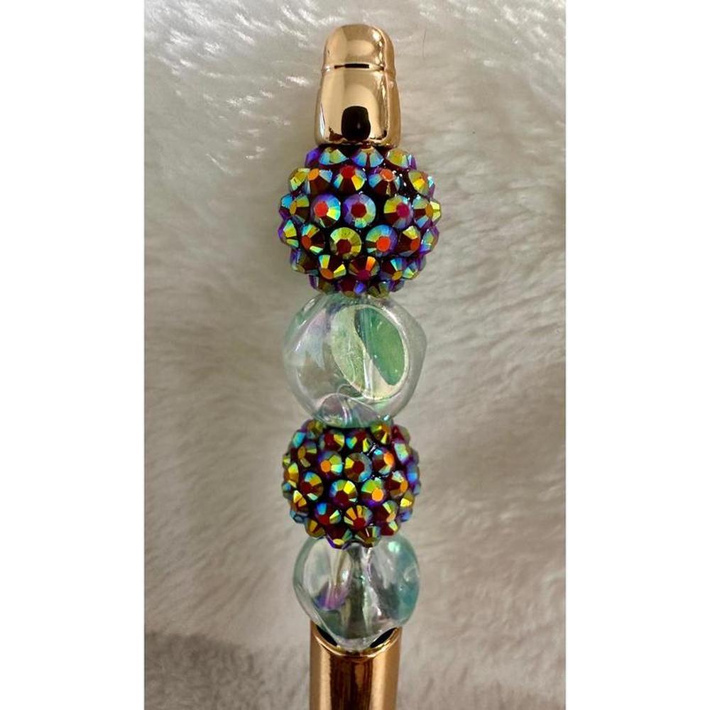 Rainbow Disco Beaded Pen