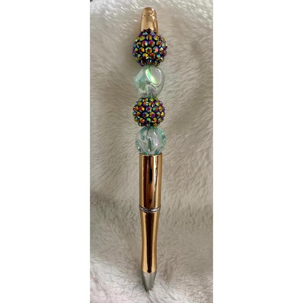 Rainbow Disco Beaded Pen