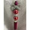 Red Festive Bow Beaded Pen
