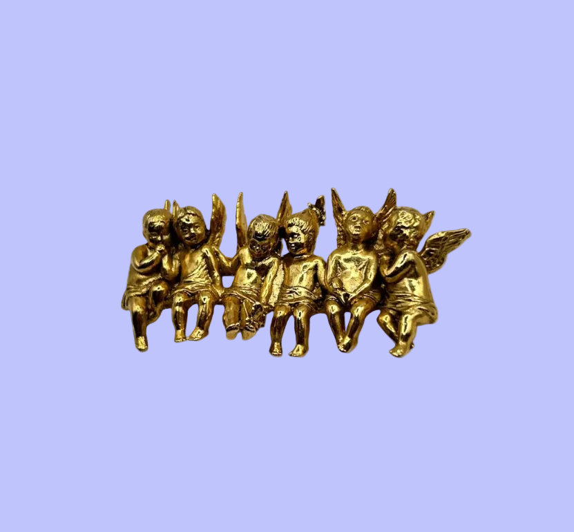 Designer-Inspired Cherubs Brooch
