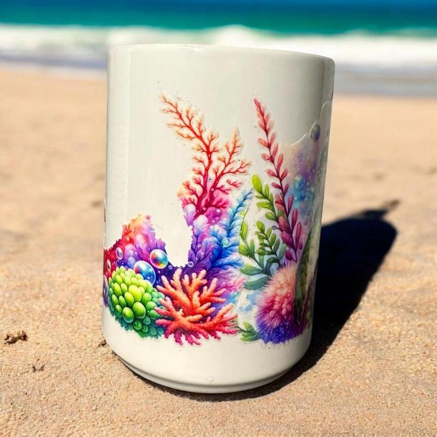 Sea Turtle Designed 15 oz. Ceramic Mug