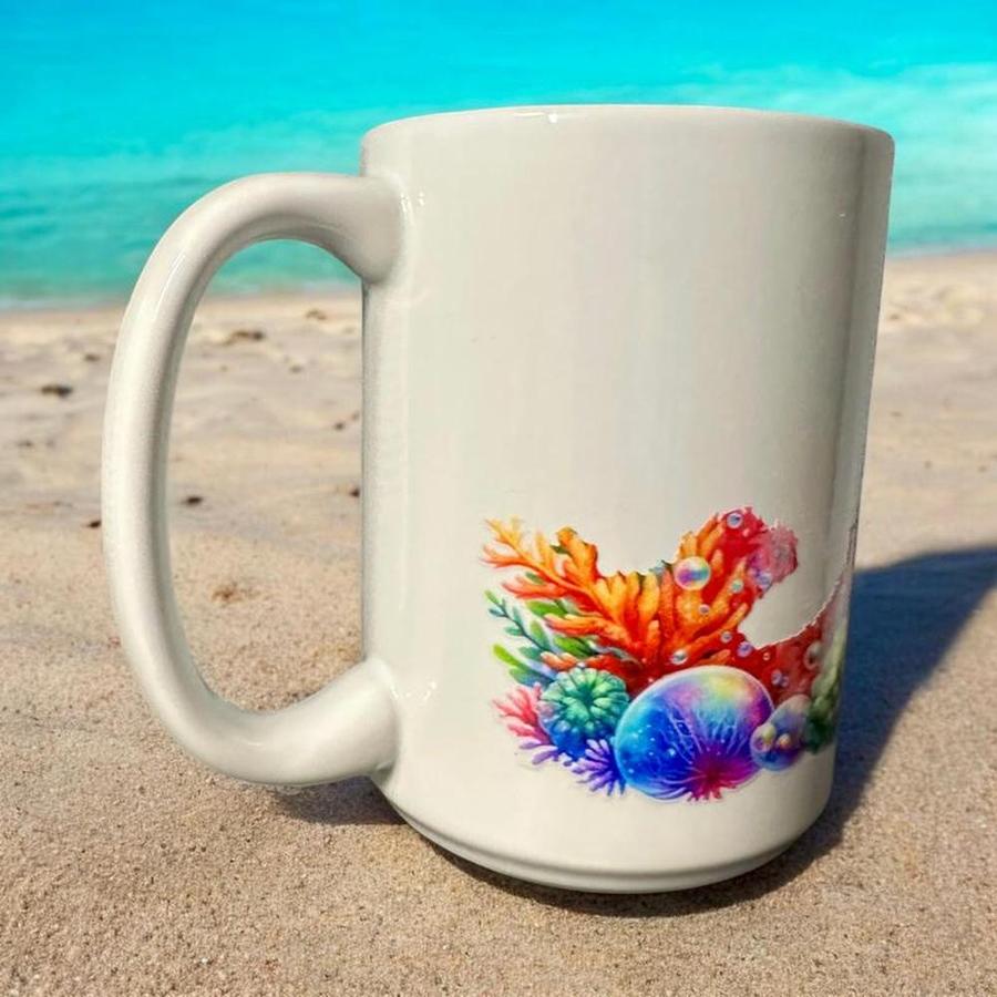 Sea Turtle Designed 15 oz. Ceramic Mug