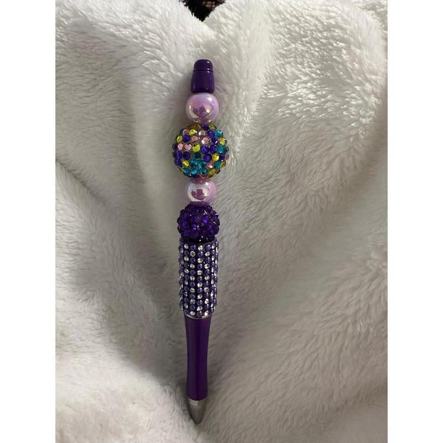 Shades of Purple Crystal Beaded Pen