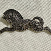 Silver-tone Roman Horse Brooch