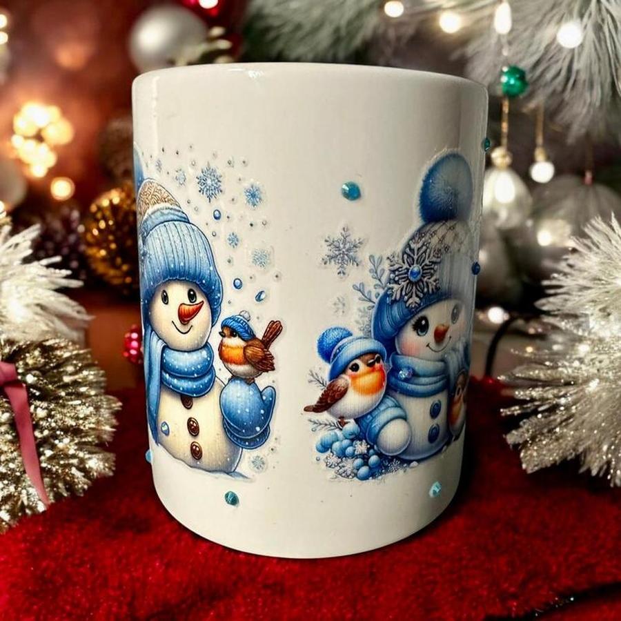 'Snowman Pair' Designed 11 oz. Ceramic Mug
