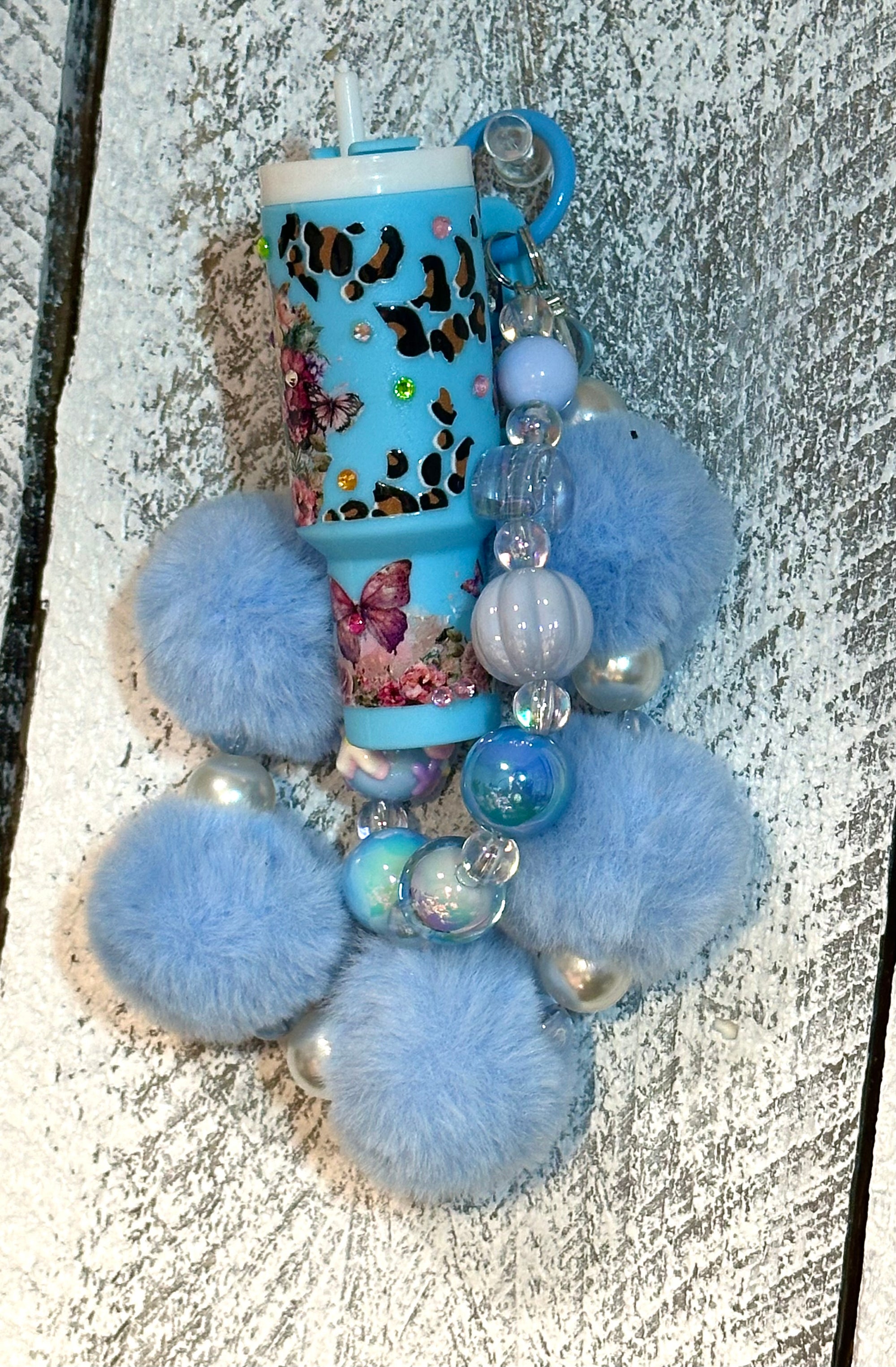 Sweet & Sassy in Blue Tumbler Keychain