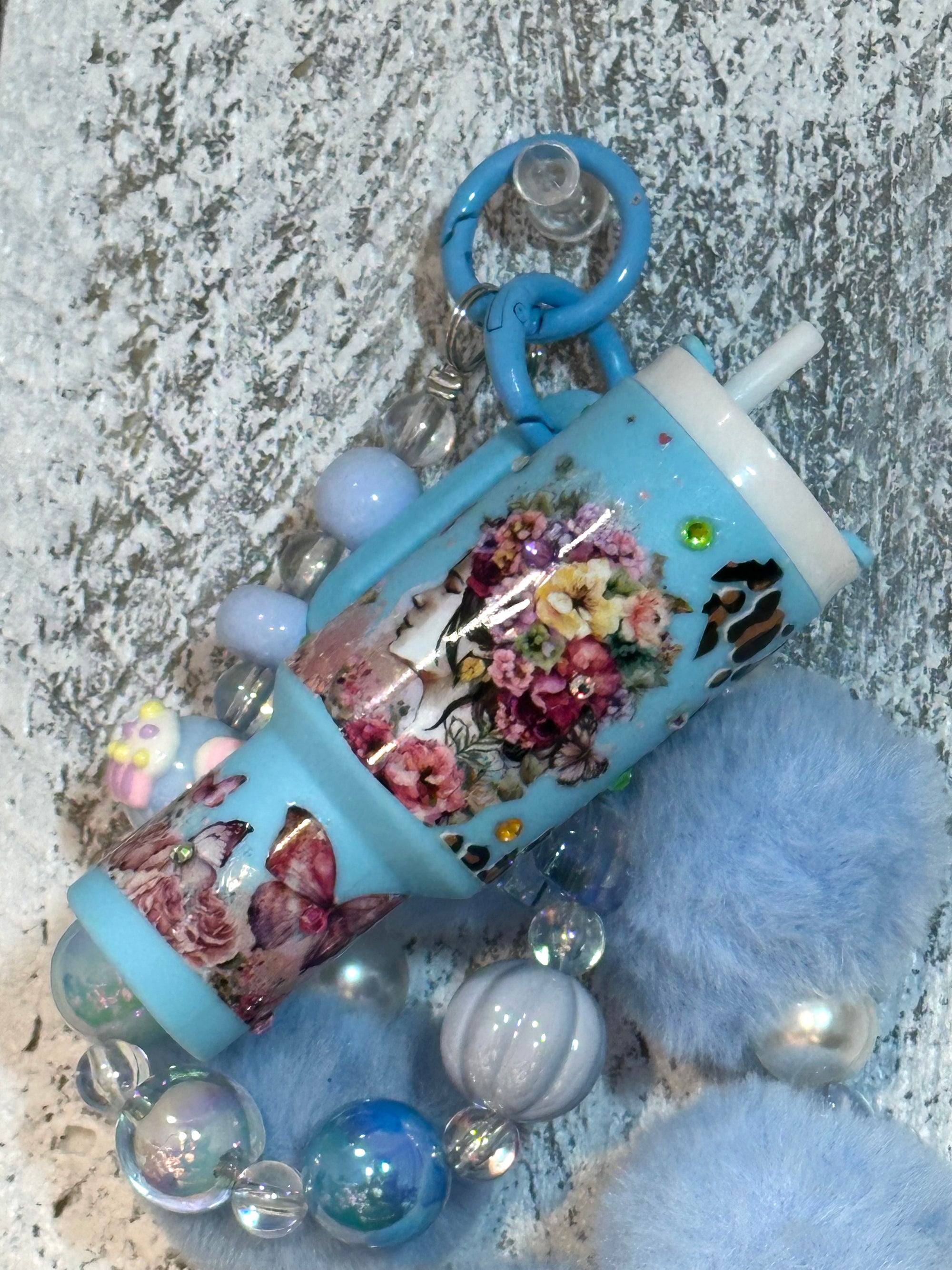 Sweet & Sassy in Blue Tumbler Keychain