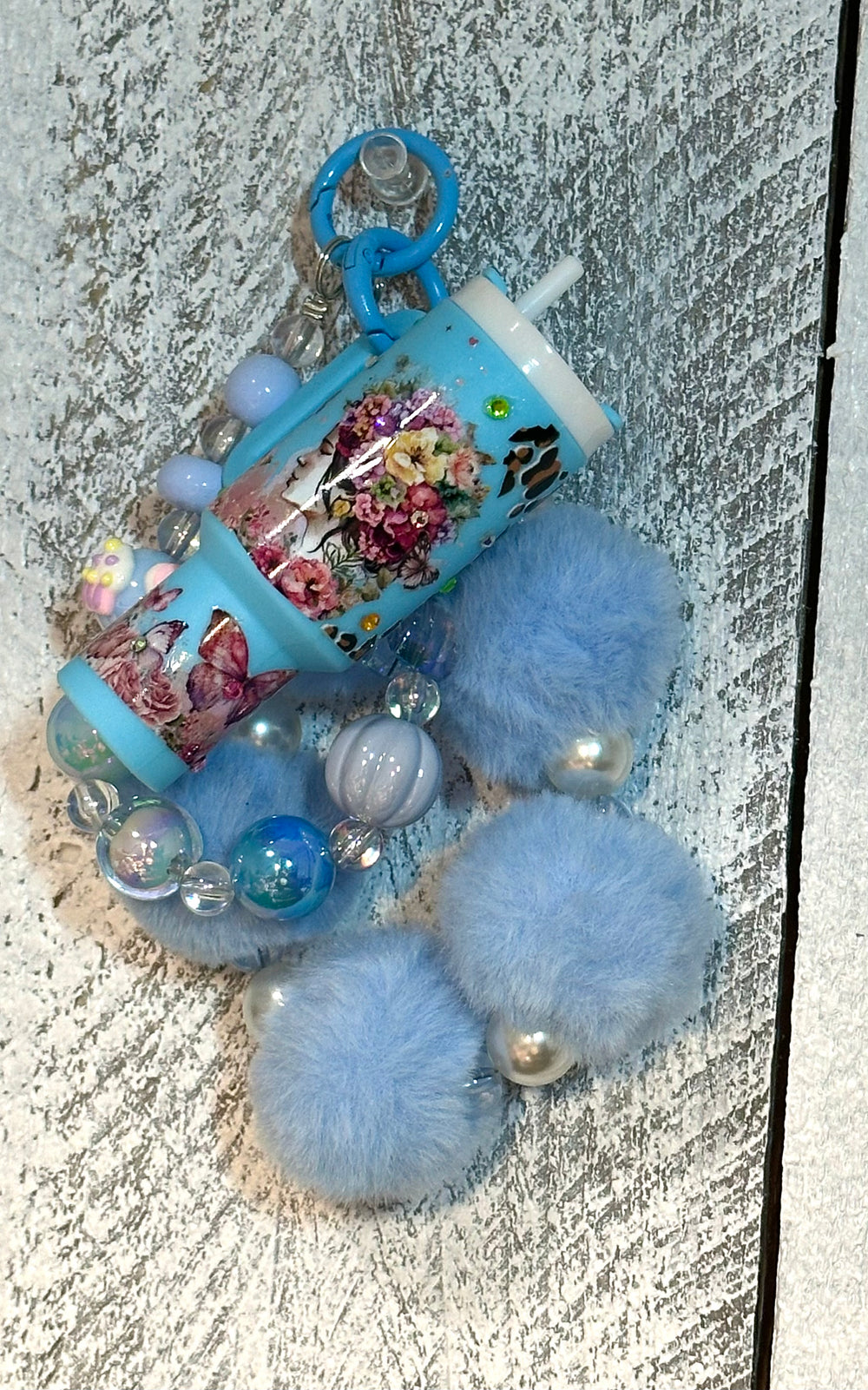 Sweet & Sassy in Blue Tumbler Keychain