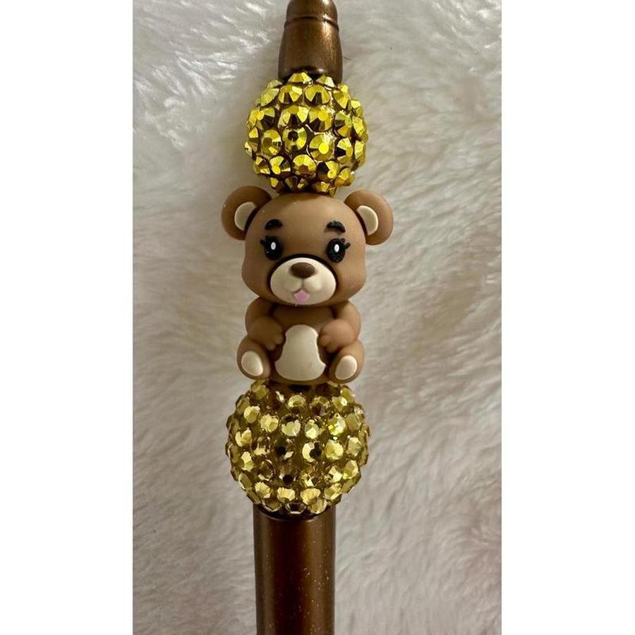 Teddy Bear Beaded Pen