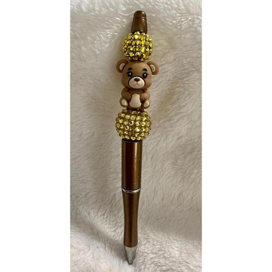 Teddy Bear Beaded Pen