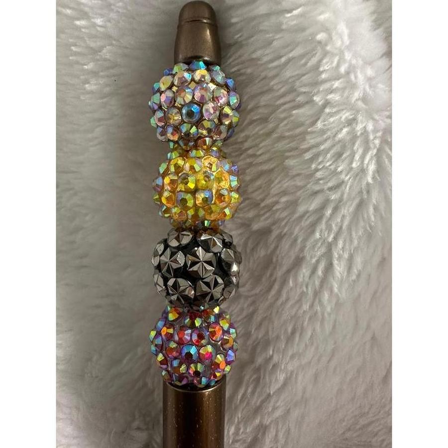 Tri-Color Multi Disco Beaded Pen