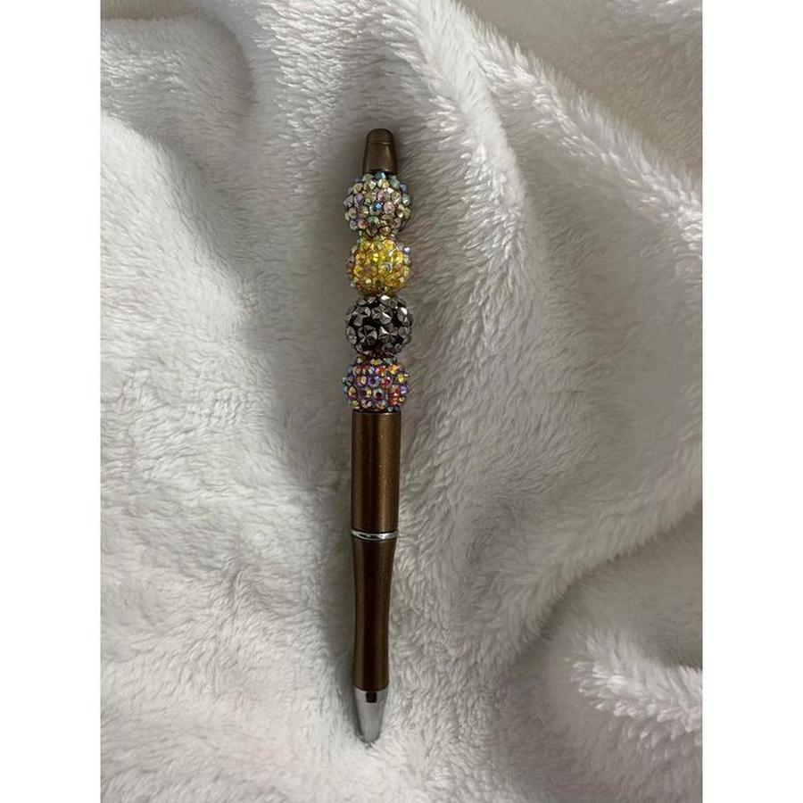 Tri-Color Multi Disco Beaded Pen