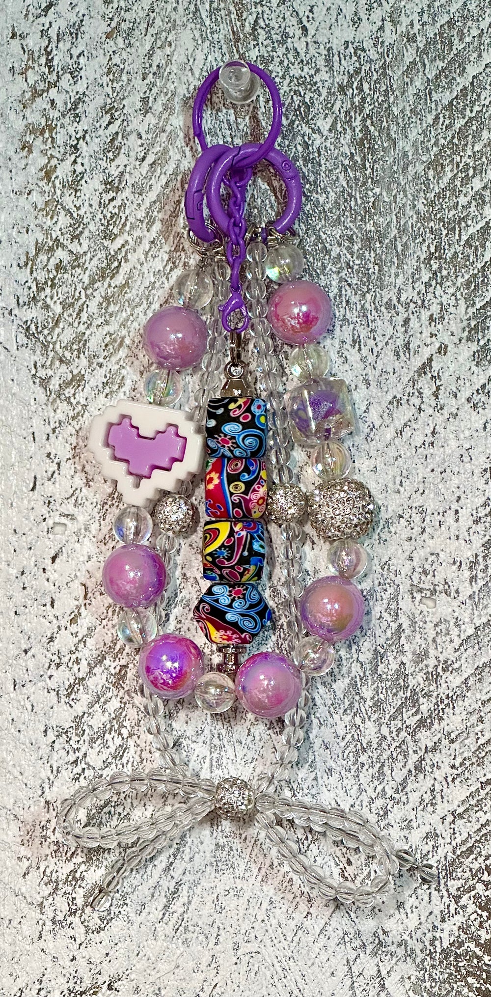 Triple the Charm in Purple Bag Chain