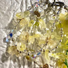 Yellow Brooch Triple Strand Bag Chain