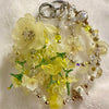 Yellow Brooch Triple Strand Bag Chain