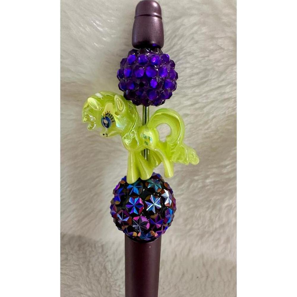 Yellow My Little Pony Beaded Pen