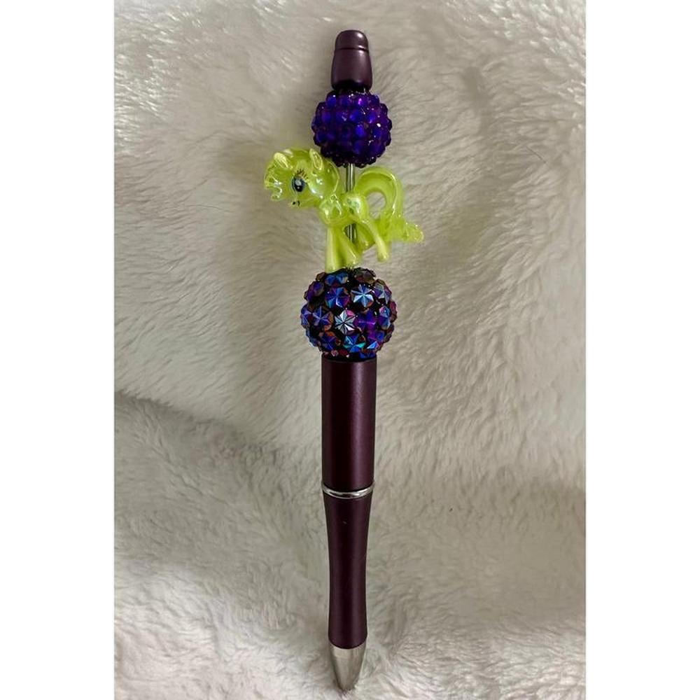 Yellow My Little Pony Beaded Pen