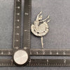 Rhinestone Dancing Ballerina Brooch: Gold