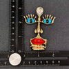 Creative Enamel Face Brooch
