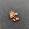 Rhinestone Red Enamel Mushroom Brooch