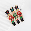 Multicolor Three Soldiers Rhinestone Brooch