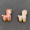 Cute Alpaca Brooch: White