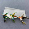 Enamel Swallow Brooch: A