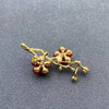 Red Plum Blossom Flower Brooch
