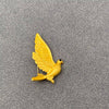 Vintage Inspired Golden Peace Dove Brooch: Silver