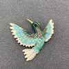 Enamel Hummingbird Brooch: Purple