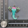 Vintage Indian Style Enamel Elephant Head Brooch