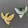 Enamel Hummingbird Brooch: Purple