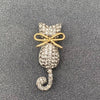 Rhinestone Cat Brooch