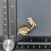Hedgehog Under Enameled Daisies Brooch