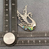 Abalone Shell Silver-Tone Swan Brooch