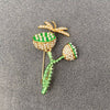 Dragonfly On The Lotus Seed Brooch