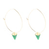 Delphi Green Agate Charm Earrings