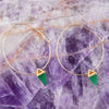 Delphi Green Agate Charm Earrings