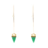 Delphi Green Agate Charm Earrings
