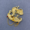 Enamel Swan Boat Brooch