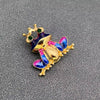 Enamel Frog Prince Brooch