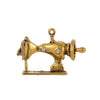 Golden Sewing Machine Rhinestone Brooch
