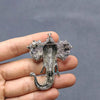 Vintage Indian Style Enamel Elephant Head Brooch