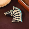 Zebra Rhinestone Brooch