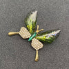 Rhinestone Butterfly Brooch